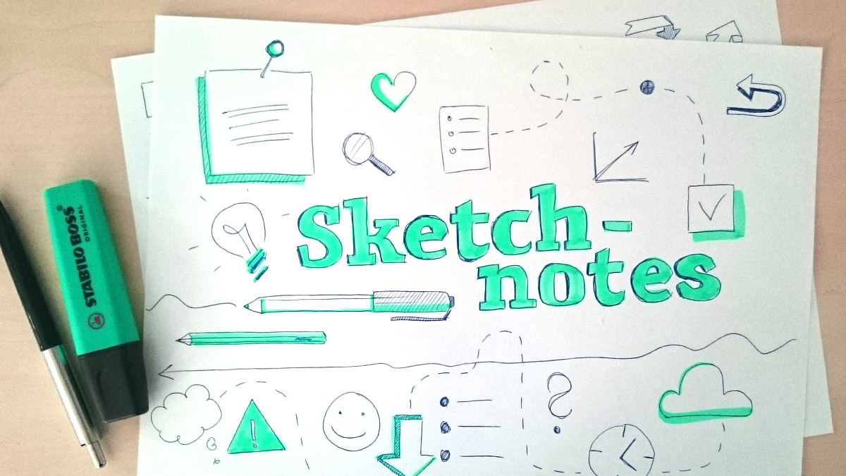 Sketchnotes - grafische Gedächtnisstützen - Skizze