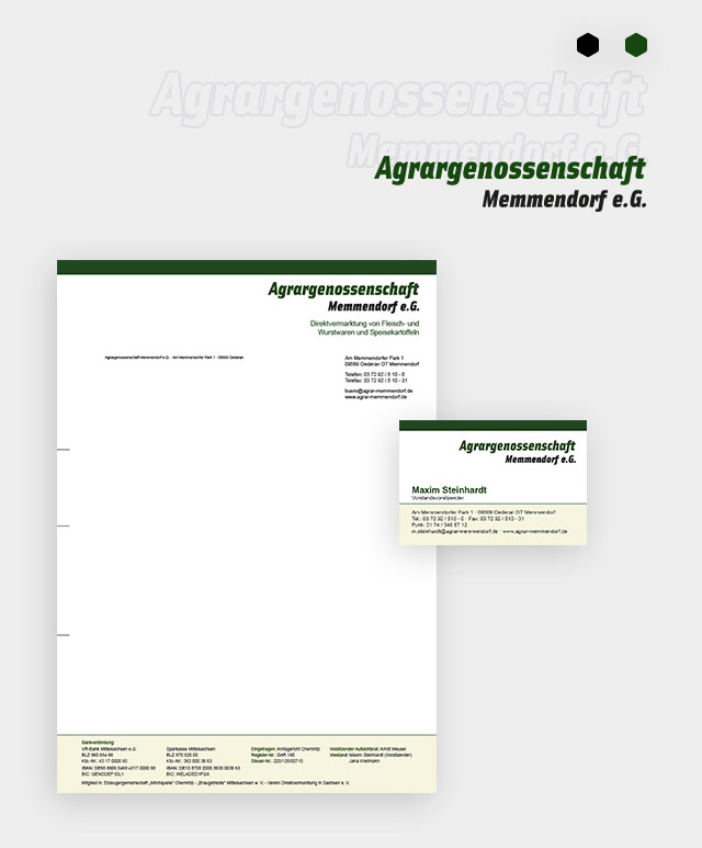 Referenz Agrar Memmendorf Corporate Design