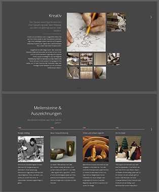 Referenz Koehler Kunsthandwerk Website Zeitstrahl