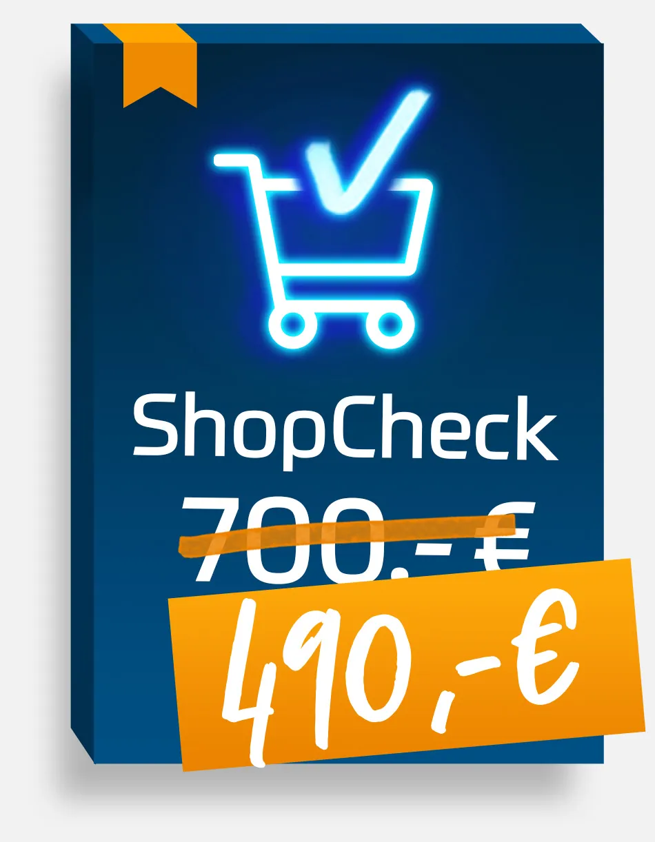 Online Shop Check Angebot Online Shop Check reduziert für 490 € statt 700 €