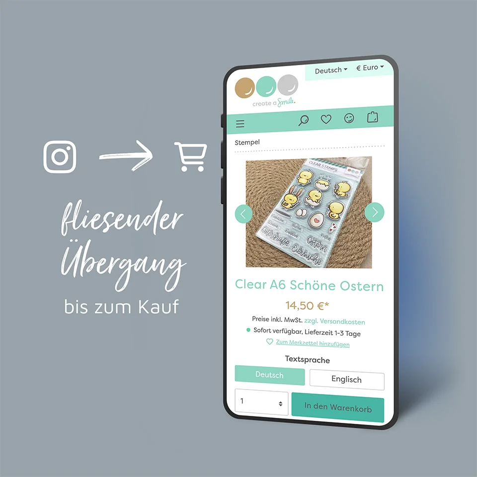 Kunden können fliesend von Ihrem Social Media Beitrag in Ihrem Shop geleitet werden