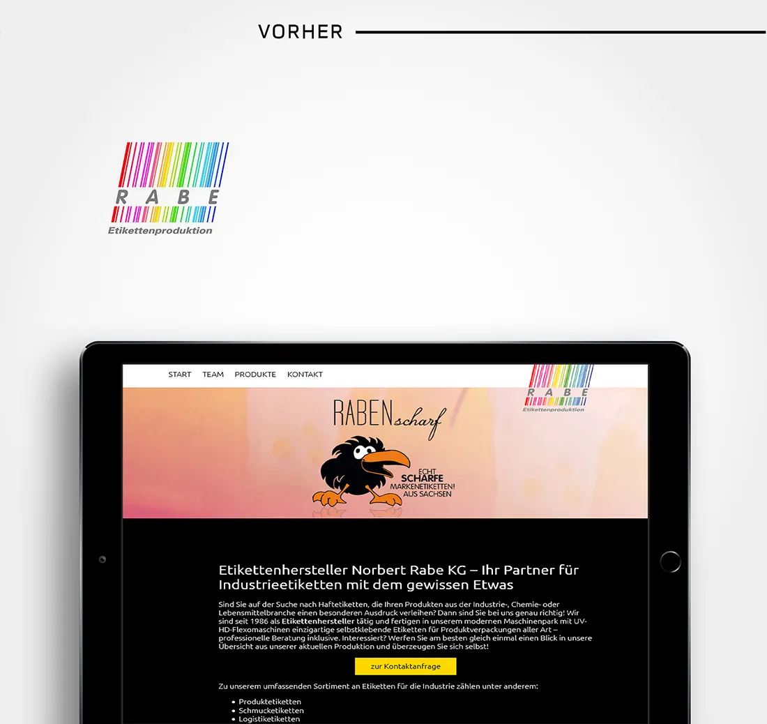 Marketingberatung, Strategie und Branding Projekt vorher