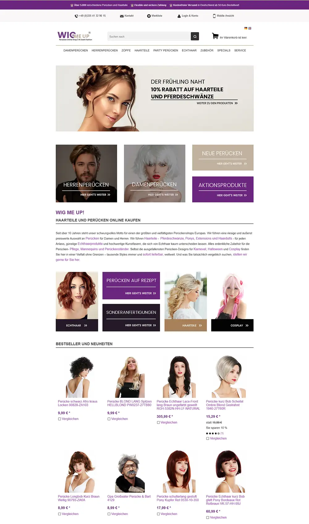 Onlineshop vorher